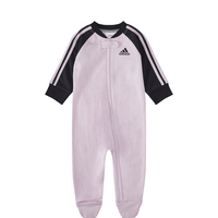 אוברול adidas בייבי ורוד בייבי רוכסן לאורכו פסים בשחור בצדדים