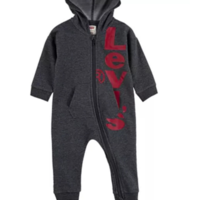 אוברול LEVI'S אפור עכבר כיתוב אדום