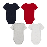 מארז רביעיית בגדי גוף TOMMY HILFIGER בייבי אדום לבן כחול ופסים