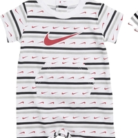 אוברול NIKE לבן פסים לוגו באדום