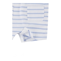 מארז זוג אוברולים NIKE תכלת ולבן פסים גופייה קצר וגופייה ארוך NB