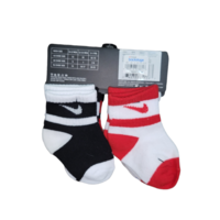 מארז 6 זוגות גרביים nike לבן שחור אדום לבן כחול מידה 6-12 חודשים