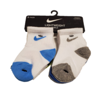 מארז 6 זוגות גרביים nike לבן וי בצבעוני מידה 12-24 חודשים