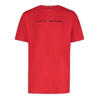 חולצת Tommy Hilfiger קלאסית אדומה כיתוב לוגו בחזה