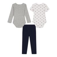 סט 3 חלקים Tommy hilfiger אפור לבן כחול