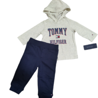 חליפת 3 חלקים Tommy hilfiger כחול אפור וסט כחול