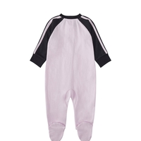 אוברול adidas בייבי ורוד בייבי רוכסן לאורכו פסים בשחור בצדדים