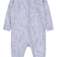 אוברול NIKE סגול בהיר שרוולים ארוכים הדפסי לוגו בסגול לאורכו