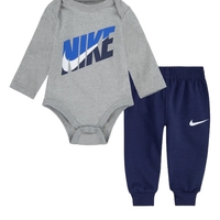 חליפת מכנס Nike בייבי אפור בגד גוף כחול