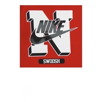 חליפת מכנס NIKE אדום שחור ארוכה הדפס N בענק