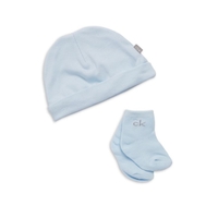 סט 4 חלקים Calvin klein בייבי: מכנס, חולצה, כובע וגרביים תכלת