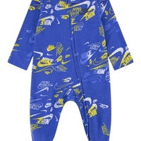 אוברול NIKE כחול ים ארוך הדפסי לוגו בצהוב לבן NB