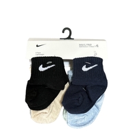 מארז 6 זוגות גרביים nike שחור כחול וי מידה 6-12 חודשים