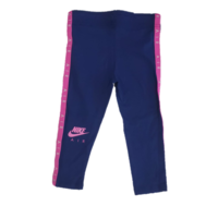 טייץ nike ארוך כחול כהה פס ורוד בצדדים כיתוב AIR הדפס לוגו מאחור