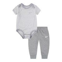 חליפת מכנס NIKE בגד גוף קצר מכנסיים ארוכים אפור פסים