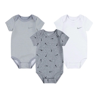 מארז 3 בגדי גוף NIKE שרוול קצר לבן אפור פסים