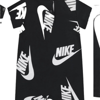 אוברול Nike בייבי שחור לוגו לאורכו שרוול קצר