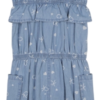 אוברול CALVIN KLEIN דמוי ג'ינס מעוצב עם רצועות גופייה