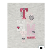 סט 3 חלקים Tommy Hilfiger שרוולים ארוכים, ז'גט מרופד וטייץ ורוד