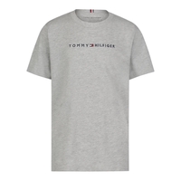 חולצת Tommy Hilfiger קלאסית אפורה כיתוב לוגו בחזה