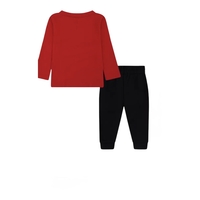 חליפת מכנס NIKE אדום שחור ארוכה הדפס N בענק