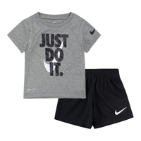 חליפת מכנס nike בייבי אפור שחור כיתוב just do it דרייפיט