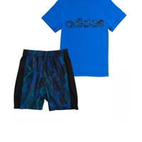 חליפת מכנס ADIDAS בייבי דרייפיט קצרה כחולה מכנס מקושקש