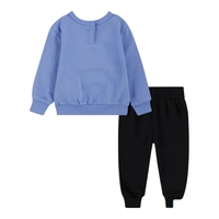 חליפת מכנס NIKE פליז כחול בהיר שחור SWOOSH