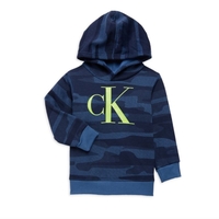 חליפת מכנס Calvin klein קפוצ'ון כחול אפור לוגו זוהר במרכז