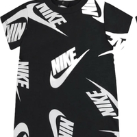 אוברול Nike בייבי שחור לוגו לאורכו שרוול קצר
