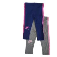 טייץ nike ארוך כחול כהה פס ורוד בצדדים כיתוב AIR הדפס לוגו מאחור
