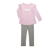 חליפת מכנס juicy couture ורוד אפור