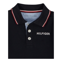חליפת מכנס TOMMY HILFIGER פולו כחול כהה פסים קצרה