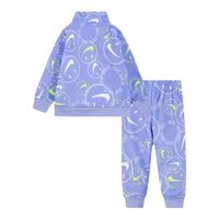 חליפת מכנס NIKE ז'קט סגול סמיילי לוגו לאורכה