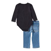 חליפת מכנס LEVI'S בגד גוף שחור ארוך מכנס ג'ינס