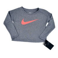 חולצת מעבר NIKE אפורה וי ורוד מקדימה AWSOME מאחור