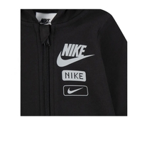 אוברול NIKE קפוצ'ון שחור כיתוב לוגו בחזה לאורכו