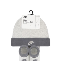 מארז כובע ונעליים NIKE אפור בהיר אפור עכבר מידה 0-6 חודשים