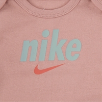 חליפת מכנס NIKE בייבי בגד גוף אפרסק מכנס חיתול תואם לוגו לאורכו