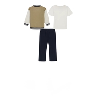 סט 3 חלקים Tommy Hilfiger ז'גט קולג' חולצה קצרה ומכנסיים