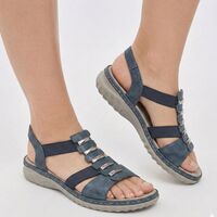 RIEKER 60452-12 – סנדל נשים כחול קליל עם נוחות שמרגישים כל היום