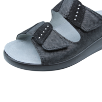 SOFTFLEX כפכף נוחות לנשים 2 סקוטשים 286 רפידה נשלפת -שחור