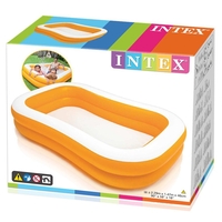 💛 בריכה מלבנית מתנפחת INTEX – צהובה 229×147 ס