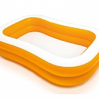 💛 בריכה מלבנית מתנפחת INTEX – צהובה 229×147 ס