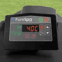 ג'קוזי מתנפח INTEX מרובע 1.96 מ׳ – מתאים ל־6 אנשים בעיצוב אבן אפורה