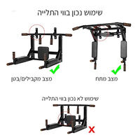 מתקן מתח מקבילים לקיר THE WALL FITNESS PRO