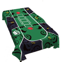 מפת פוקר ירוקה – Texas Hold’em | כיסוי מקצועי לשולחן