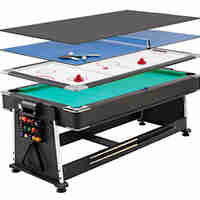 TABLE 4 IN 1-  HOCKEY, POOL, PING PONG, TABLE 7 FEET