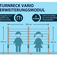 בר התעמלות אופקי כפול HUDORA – מתקן מתח כפול לחצר