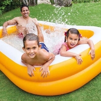 💛 בריכה מלבנית מתנפחת INTEX – צהובה 229×147 ס